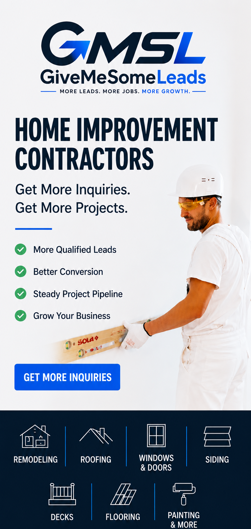 Customer acquisition marketing for home improvement contractors